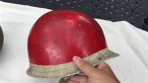 Original Ww2 Usn Damage Control M1 Helmet Youtube