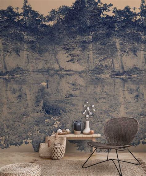 Blue Chinoiserie Wallpaper Mural Feathr Wallpapers Blue Chinoiserie