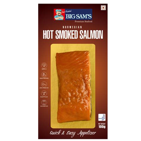 Norwegiam Hot Smoked Salmon 100g Big Sams