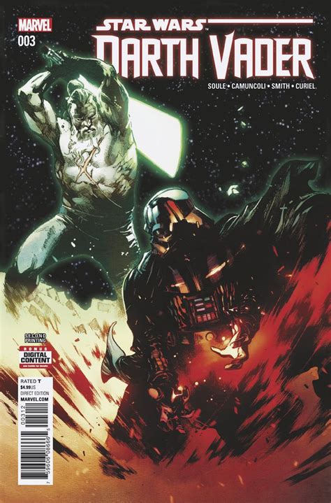 Star Wars Darth Vader 3 2nd Printing Coipel Cover Fresh Comics