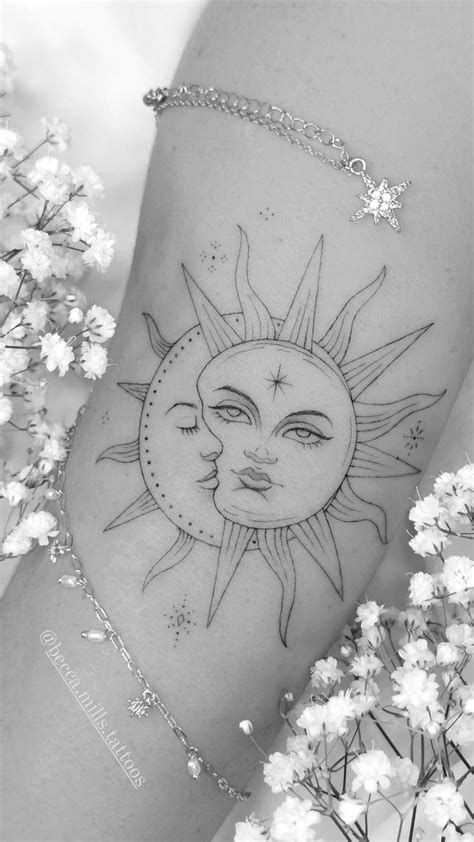 Sun moon star tattoo | Tatuaggi