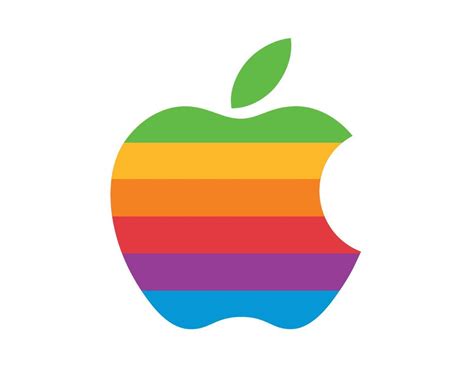 Apple Brand Logo Phone Symbol MultiColor Design Mobile Vector ...