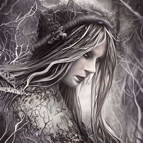 Beautiful Witch Fantasy Art · Creative Fabrica