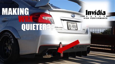 Installing The Invidia N1 Dual Exhaust On My 2017 Subaru Wrx Youtube