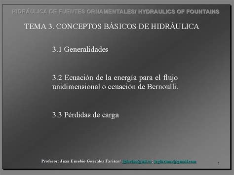 Tema Conceptos Bsicos De Hidrulica