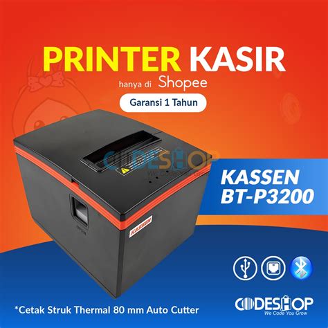 Jual Mesin Struk Bluetooth Kassen Btp Printer Kasir Kertas X