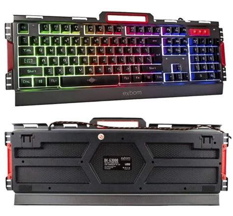 Kit Gamer Exbom Teclado E Mouse Iluminacao De Led E Acabamento