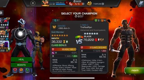 Aw Season 48 Havok Vs Blade On Node 44 Incinerate Poison Magicthief Mcoc Youtube