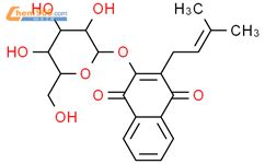 1 4 Naphthalenedione 2 β D glucopyranosyloxy 3 3 methyl 2 butenyl