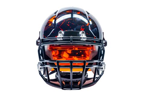 American Football Helmet with Orange Design 49216859 PNG