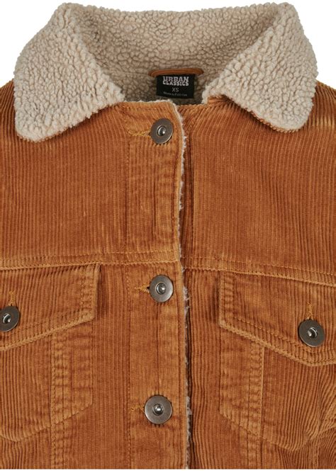 Urban Classics Ladies Oversize Sherpa Corduroy Jacket Tb2376 02768 0037 Toffee Beige Ab 69 89