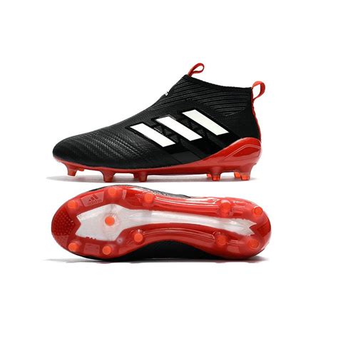 Adidas Ace 17 Purecontrol FG Zapatos De Futbol Negro Rojo