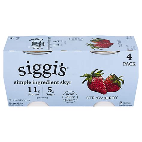 Siggi's 4 Pack Lowfat Strawberry Yogurt 4 ea | Yogurt | Market Basket