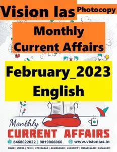 Vision Ias Monthly Current Affair February English Photocopy