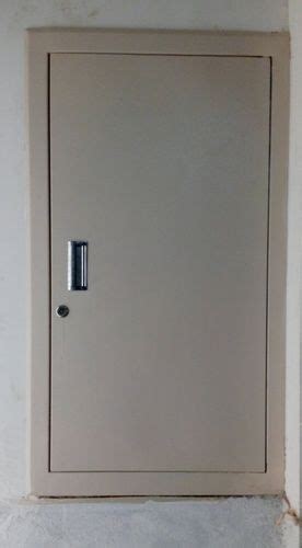 Fire Rated Single Double Leaf Gi Steel Powder Coated Shaft Door