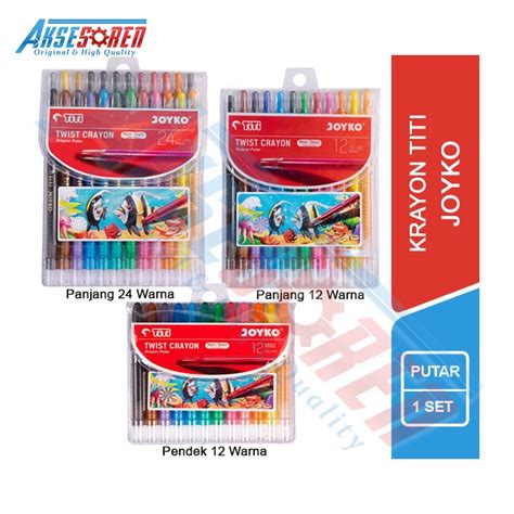 Jual Pensil Krayon Putar Panjang Titi TI CP 12T 12 Warna Alat Tulis