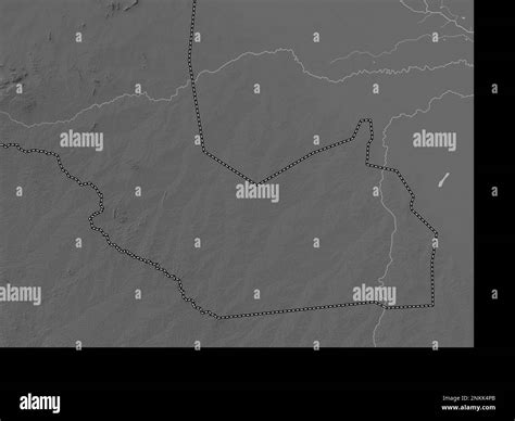 Oeste de Bahr el Ghazal estado de Sudán del Sur Mapa de elevación en