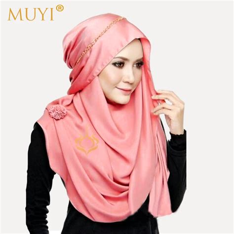 Women Turban Hijabs Muslim Headscarf Islamic Hijab Fashion Head ...