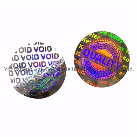 Void Tamper Evident Seal Warranty Hologram Sticker Printing Laser