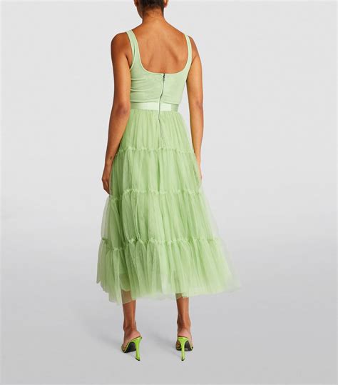 Alice Olivia Tulle Chara Midi Dress Harrods Nz