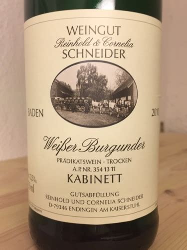 2005 Rossler Schneider Weisser Burgunder Kabinett Trocken Vivino US