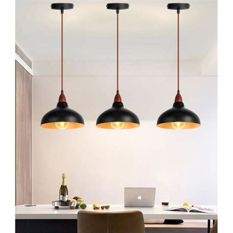 Idegu Pcs Retro Lustre Suspension Industrielle En M Tal Lampe