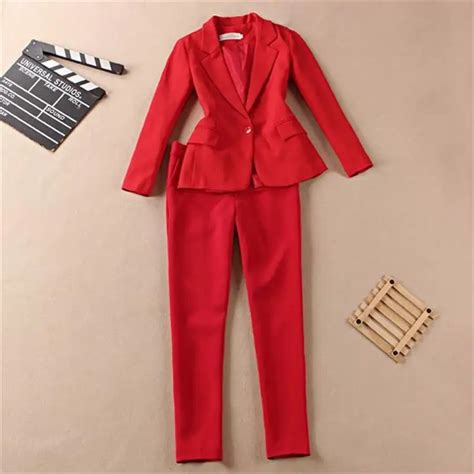 New Women Business Suits Fashion Women’s Pants Suit Slim Suit Jackets With Pants Office Ladies