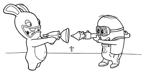 Rabbids Invasion Coloring Page Free Rabbids Invasion Coloring Pages