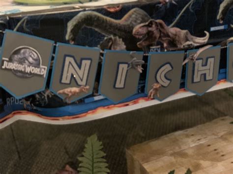 Jurassic World Bannerjurassic World Party Decorationjurassic Etsy