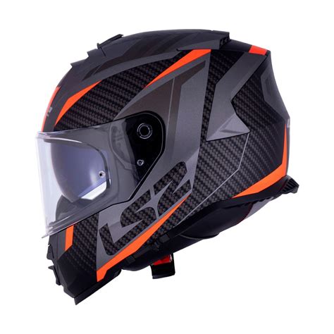 Capacete Fechado Laranja Fosco Storm Ff Racer Titanium Ls