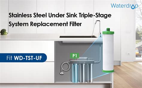 Amazon Waterdrop P1 Under Sink PP Water Filter Replacement For