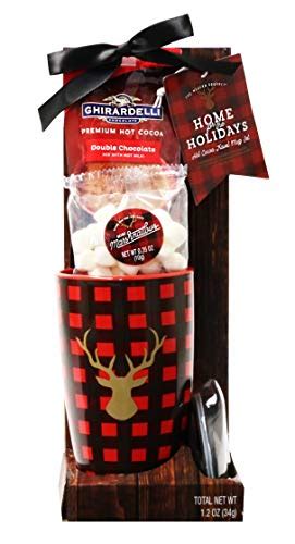 Thoughtfully Gifts Ghirardelli Hot Cocoa Travel Set Includes Travel Mug With Lid Double