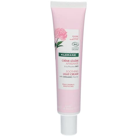 KLORANE Crème Légère Apaisante à la Pivoine BIO Peaux sensibles 40 ml