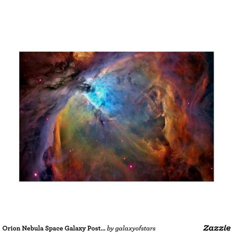 Orion Nebula Space Galaxy Poster Zazzle Galaxy Poster Nebula