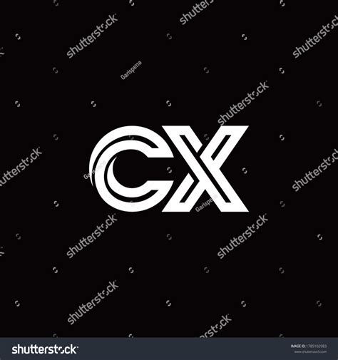 Cx Monogram Logo Abstract Line Design Stock Vector Royalty Free