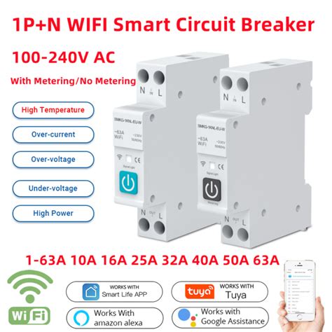 E Life Smart Store Tuya Wifi Smart Circuit Breaker Power Metering P