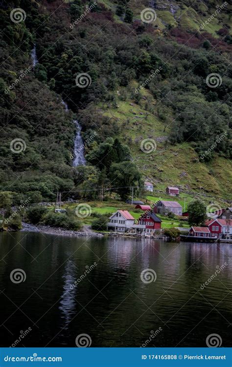 The Unesco Naeroyfjord Views From The Cruise Near Bergen In Norway