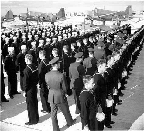 Photo Newly Arrived Aviation Cadets At The Naval Air Station At