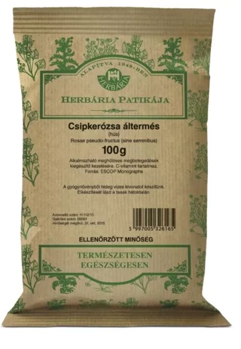 HERBÁRIA CSIPKEBOGYÓ TEA TASAKOLT 100G PATIKATT Patika egy kattintásra