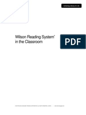 Implementing the Wilson Reading System with Braille Students ...