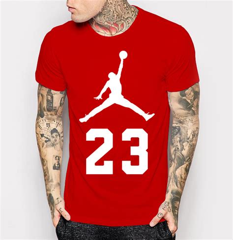 Michael Jordan Mens T Shirt Fashion Red Cotton Top Tee Shirt M 3xl