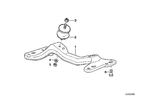Gearbox Suspension Of Manual Transmission 1999 Bmw 323i Convertiblee36
