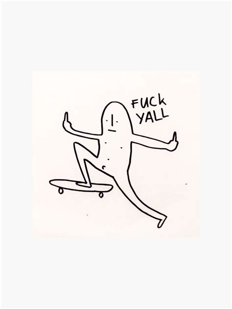 Fuck Y All Sticker For Sale By Angmartone Redbubble