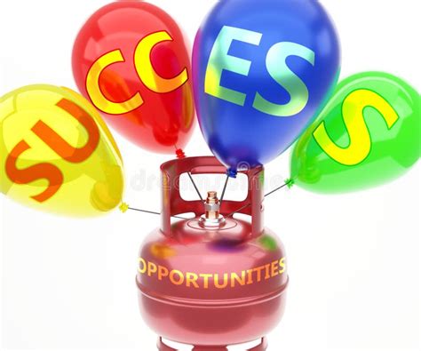 Opportunities and Success - Pictured As Word Opportunities on a Fuel ...