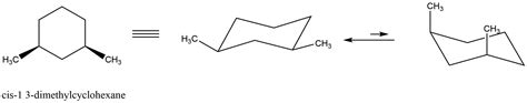 For Cis1 3dimethylcyclohexane Which Two Chair Conformations Are In