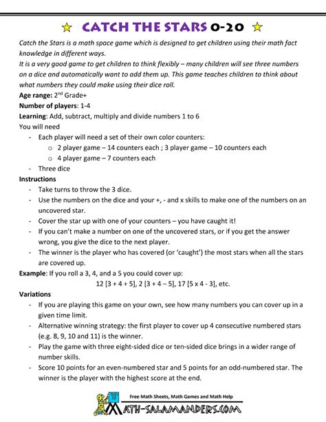 Math Fact Games for Kids