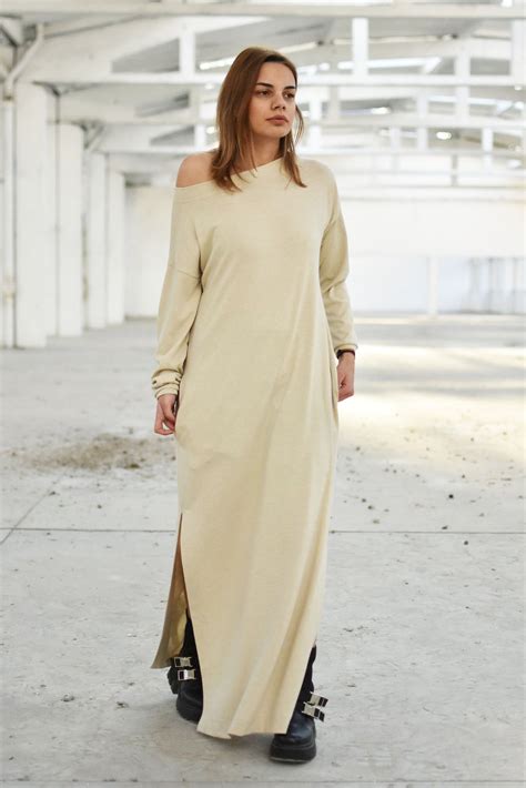 Maxi Dress With Boat Neckline Allseams