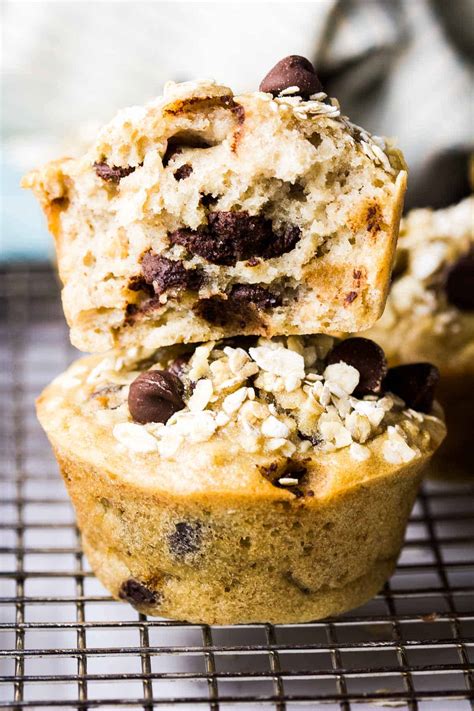 Banana Oatmeal Chocolate Chip Muffins