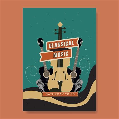 Retro Music Poster Template Vector 17408974 Vector Art At Vecteezy