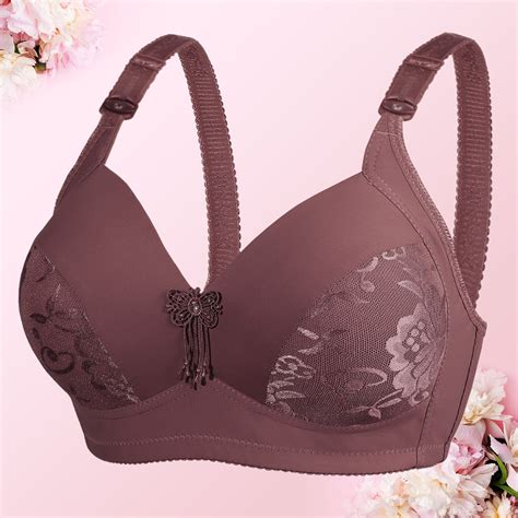 Eczipvz Plus Size Lingerie Comfort Devotion Lace Bra Wirefree Bra With